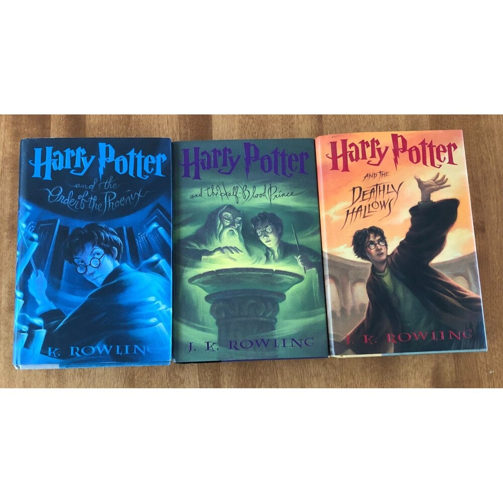 Harry Potter Lot of 3 Hardcover Book Set #5, 6, 7 DJ First American Edition